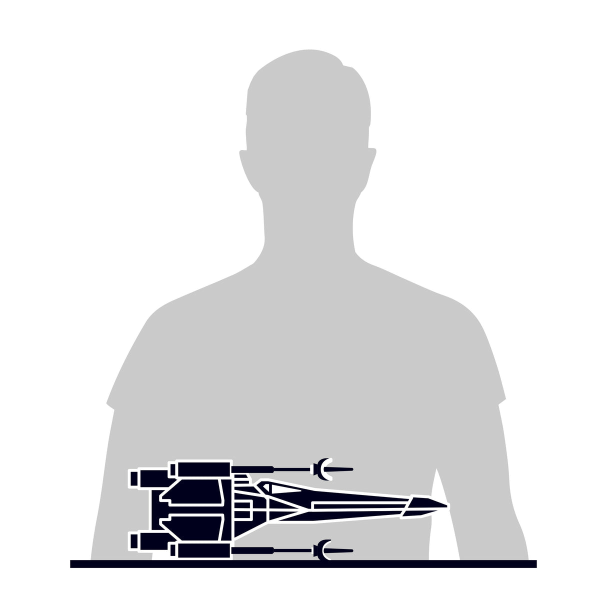 Star Wars - CHASSEUR X-WING - Maquette 4D a construire - 28 cm
