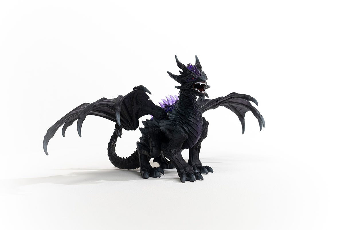 Figurine Dragon des Ténebres, jouet ultra-réaliste et durable avec ailes mobiles, Schleich 70152 Eldrador Creature, des 7 ans