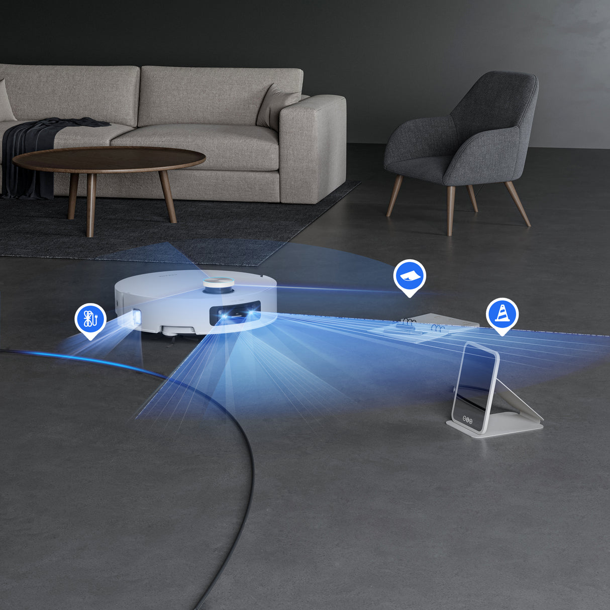 DREAME Aqua 10 Ultra Track Complete - Aspirateur Robot Laveur - Lavage 45 °C - Obstacles 6 cm - Nettoyage Auto de la Serpilliere