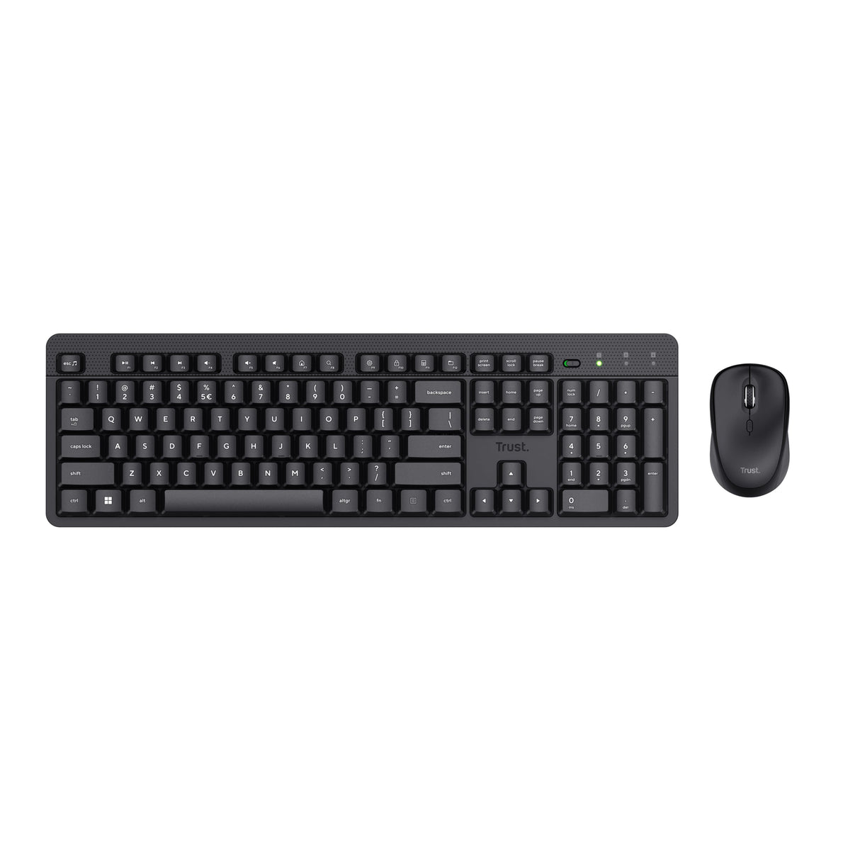 Pack 2en1 (Clavier/Souris) silencieux sans fil Trust Ody II (Noir)