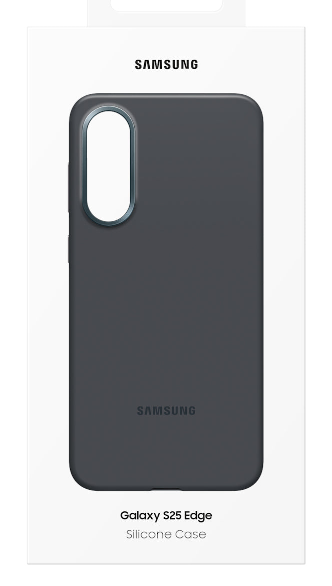 Coque - SAMSUNG - S25 Edge - Silicone - Noir - …lťgant, moderne