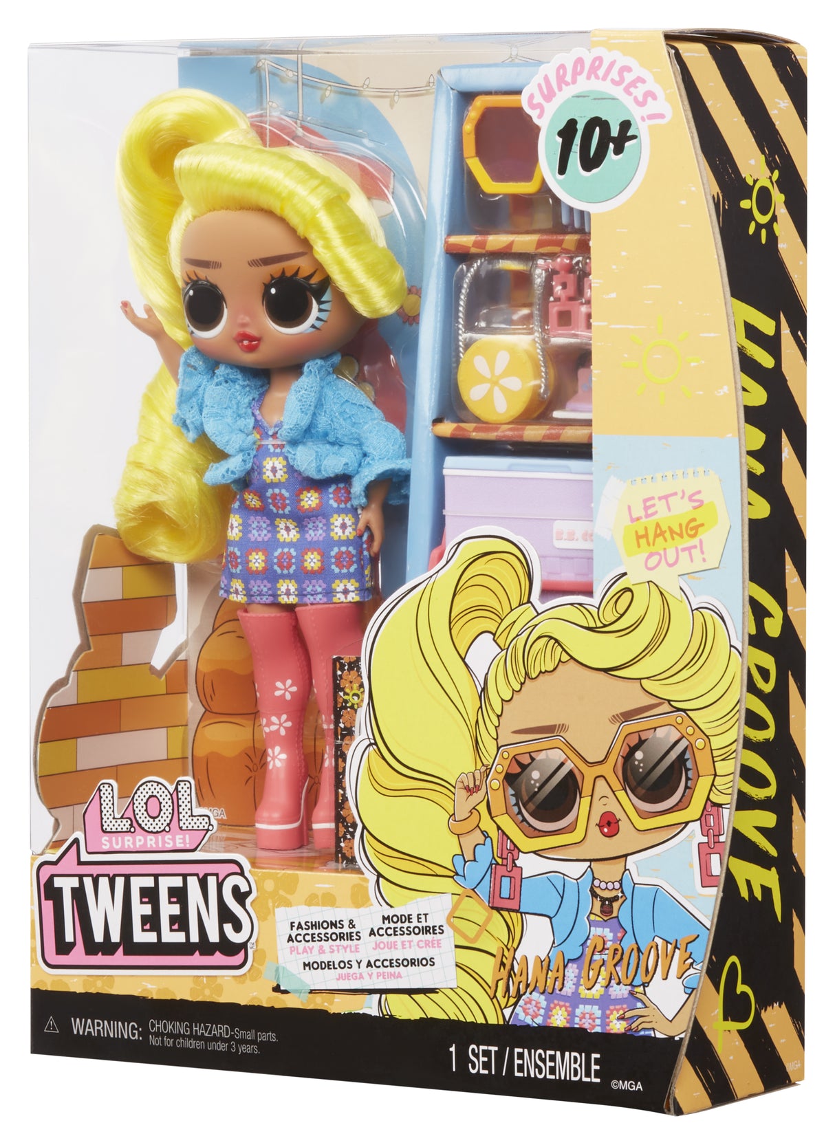L.O.L. Surprise Tweens - Poupée mannequin articulée 24 cm - Hana Groove - 2 tenues et plusieurs accessoires - A partir de 4 ans