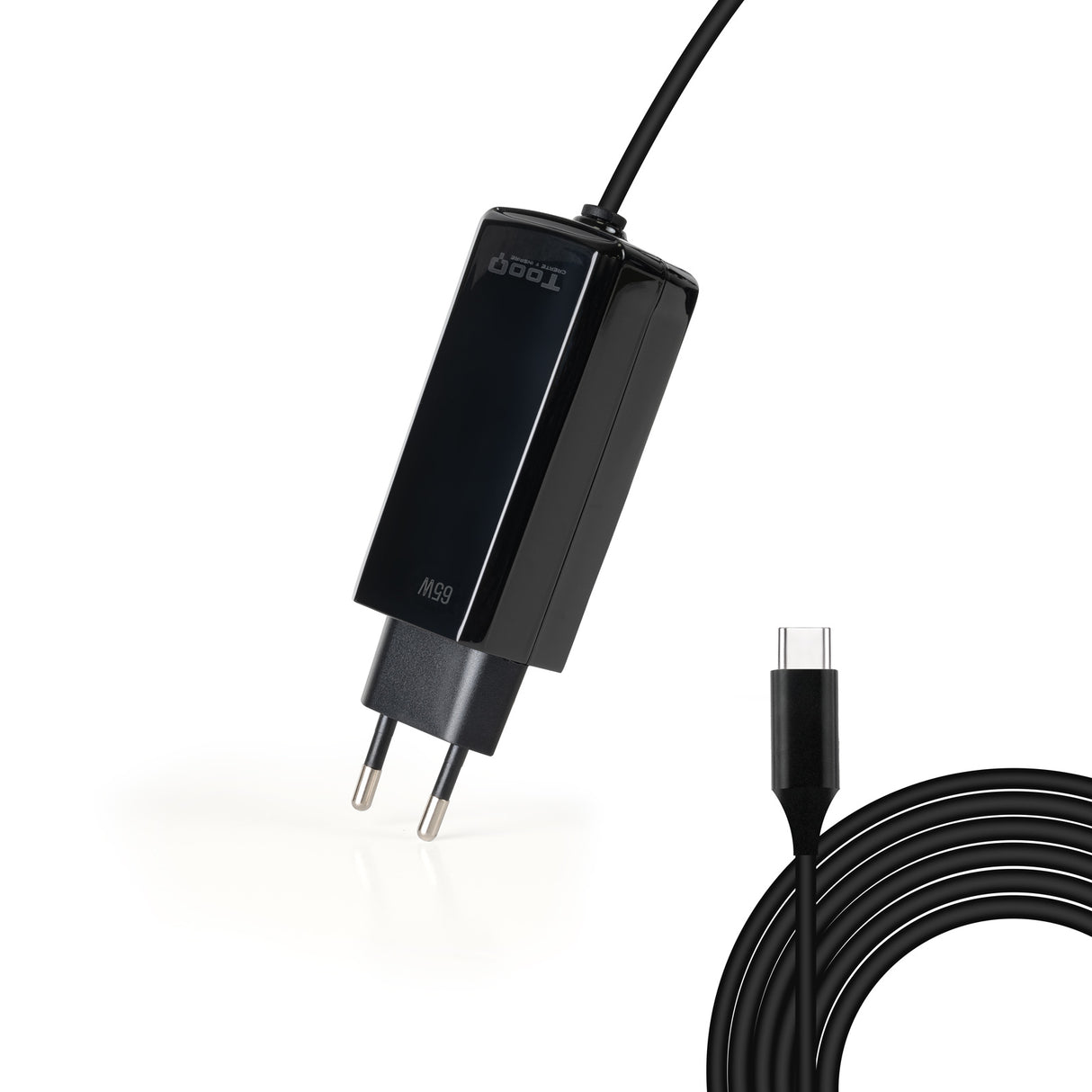 Chargeur universel TooQ 65W - USB-C (Noir)