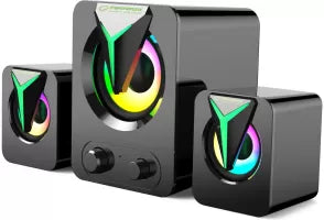 Enceintes Esperanza Rainbow Soprano 2.1 Led (Noir)