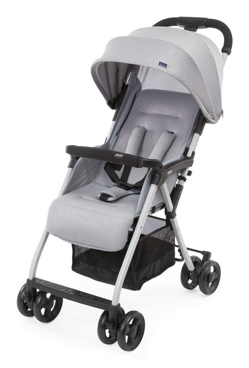 CHICCO Poussette compacte Ohlala 3 - Des la naissance - Jusqu'a 15kg - Dossier inclinable - Arceau de sécurité - Grey mist