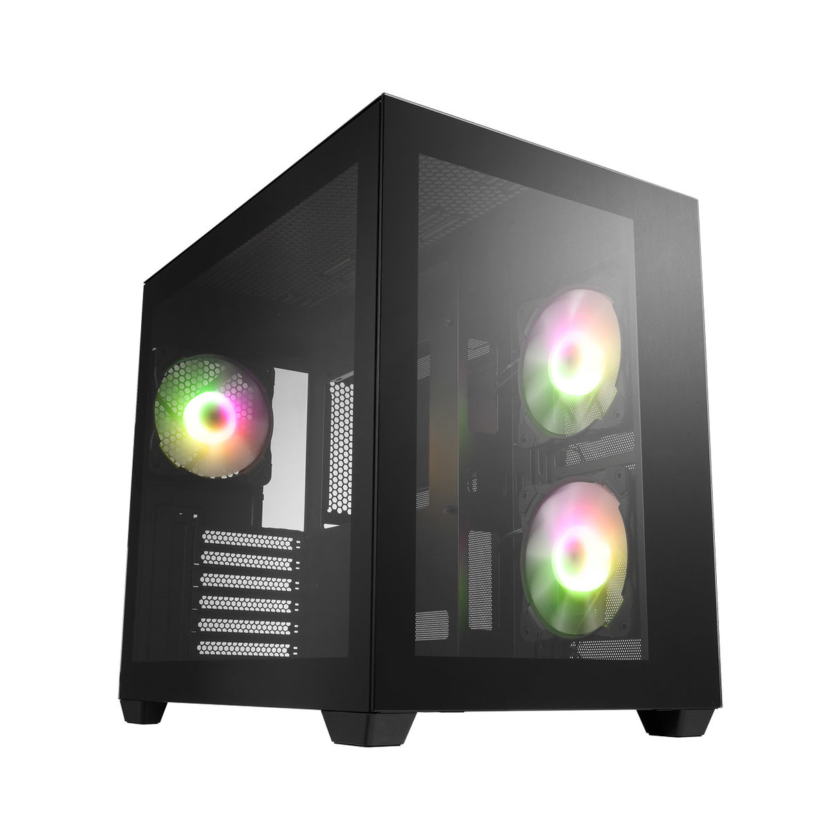 Boitier Moyen Tour ATX FSP CMT380 RGB avec panneaux vitrés (Noir)