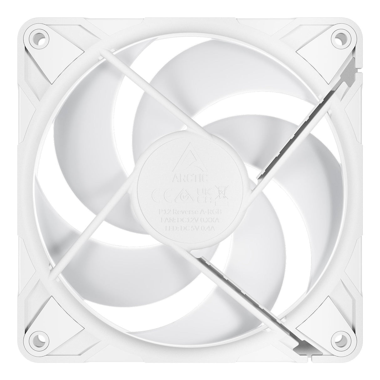 Lot de 3 Ventilateurs de boitier Arctic P12 Pro Reverse RGB - 12cm (Blanc)