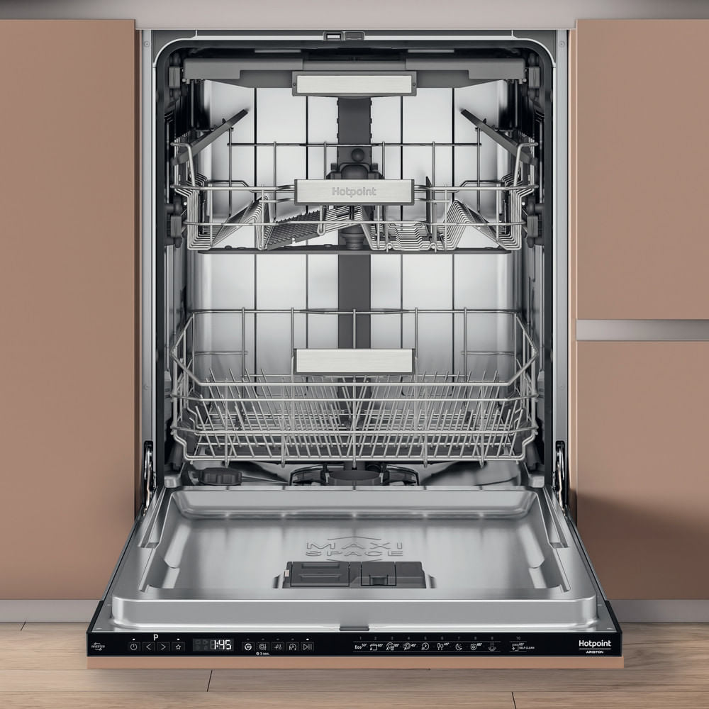 Lave-vaisselle tout encastrable HOTPOINT H7IHP40L - 15 couverts - 40 dB - Classe C - Maxi Space - tiroir a couverts