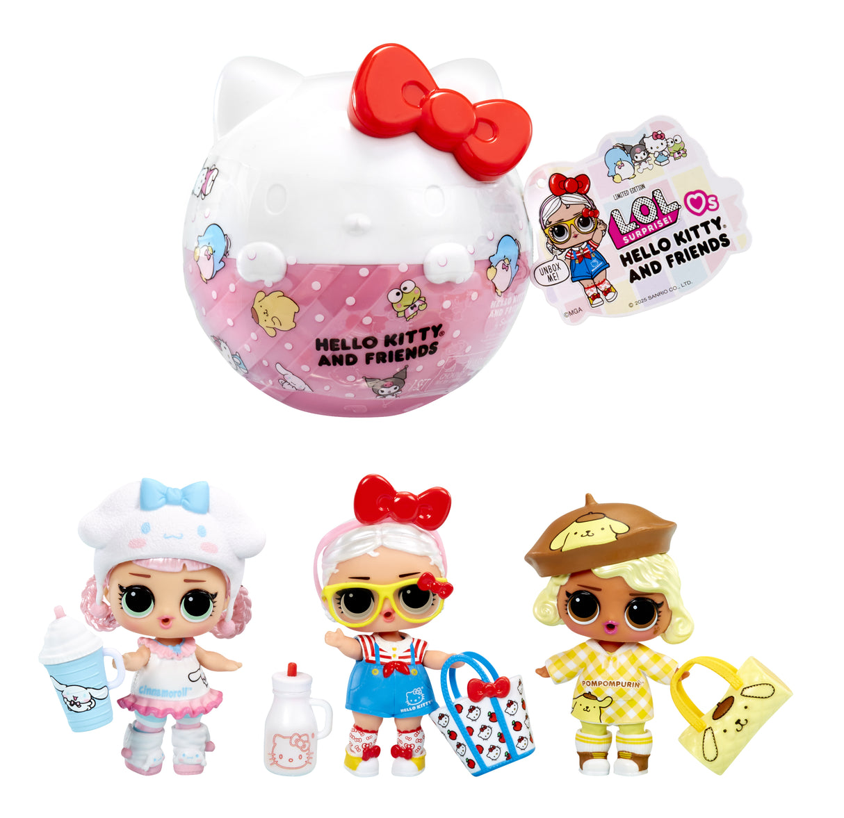 L.O.L. Surprise! - Loves Hello Kitty and Friends - 1 Poupée, Tenues et Accessoires, Emballage Opaque, 8 Poupées a collectionner