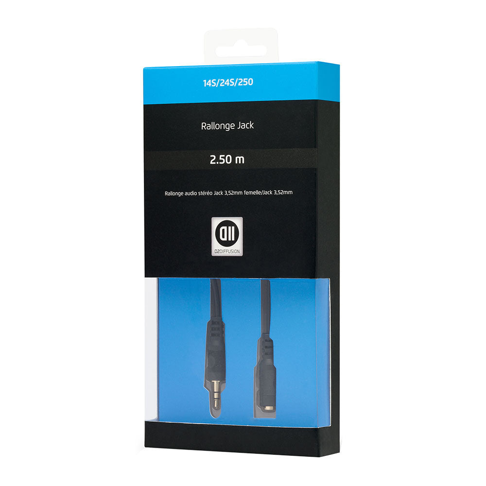C ble Jack 3,5 mm m le/femelle 2.50 Fiches Or