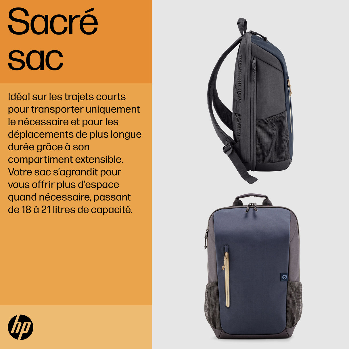 Sac à Dos Ordinateur Portable HP Travel 15,6"max (Noir)