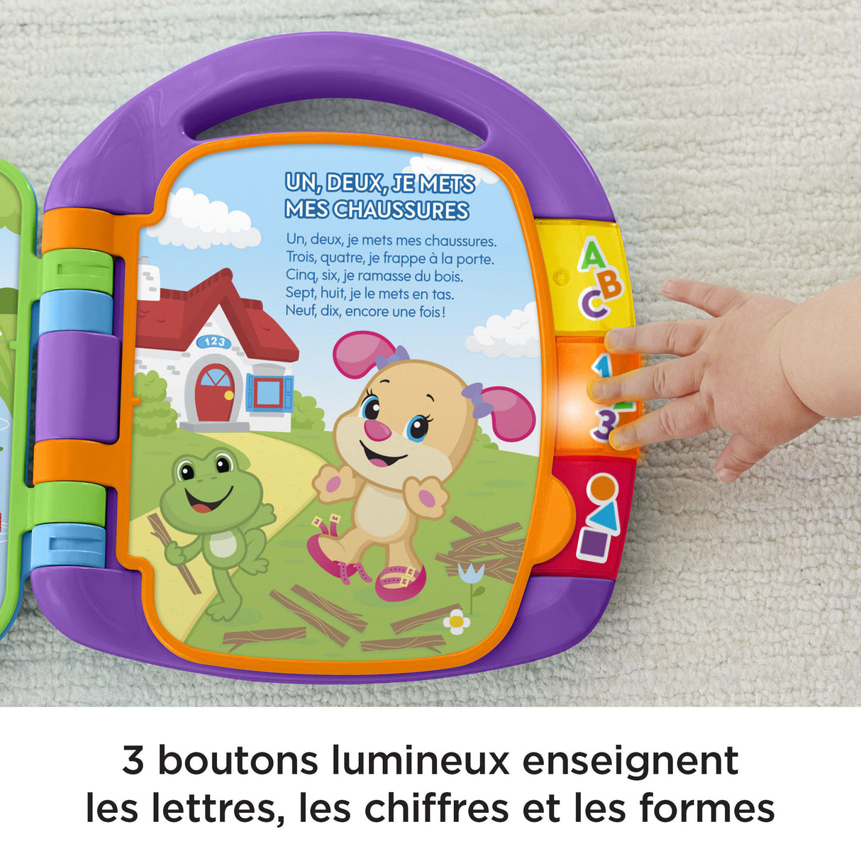 Fisher-Price - Livre Interactif Comptines - Livre bébé - 6 mois et + CDH39