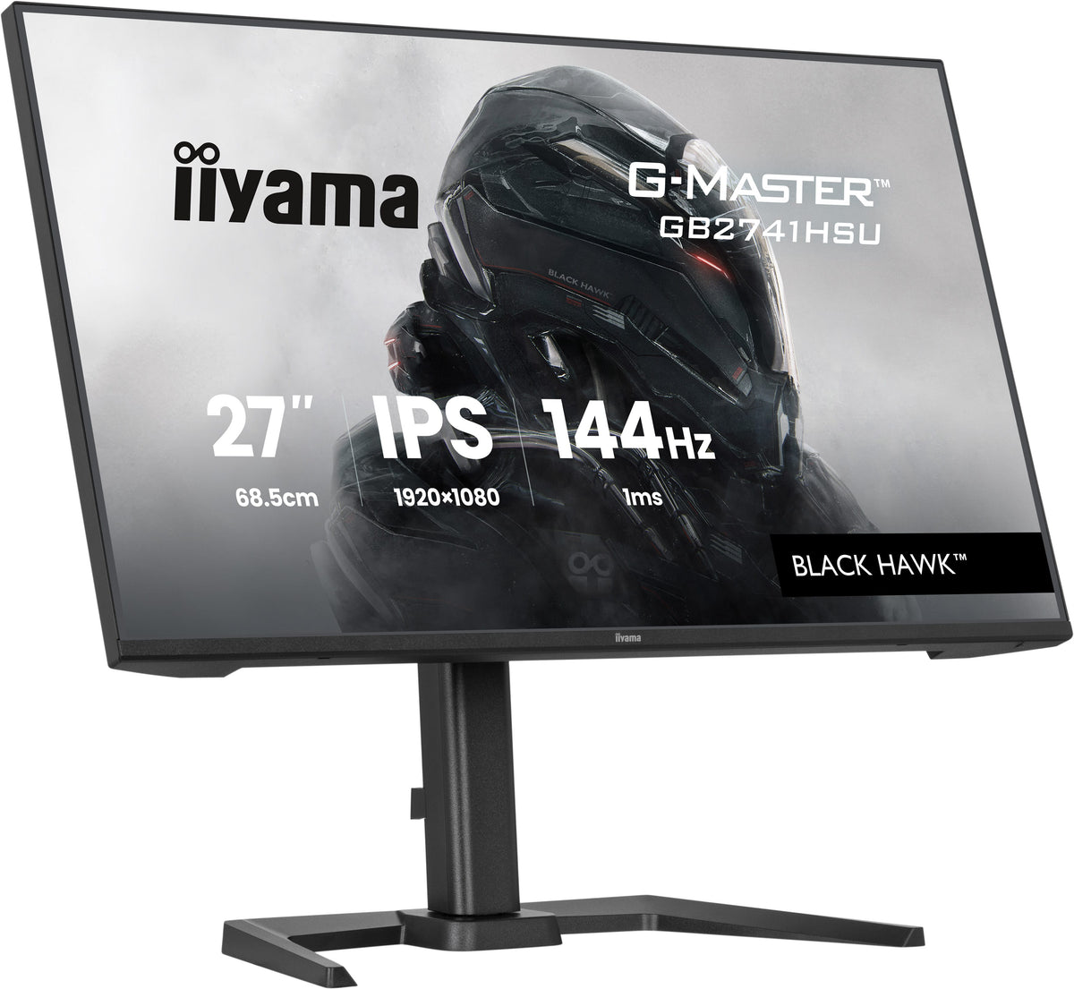 Ecran PC Gamer - IIYAMA - 27 - 144Hz - Dalle IPS - 1ms - Réglable en hauteur - G-Master Black Hawk