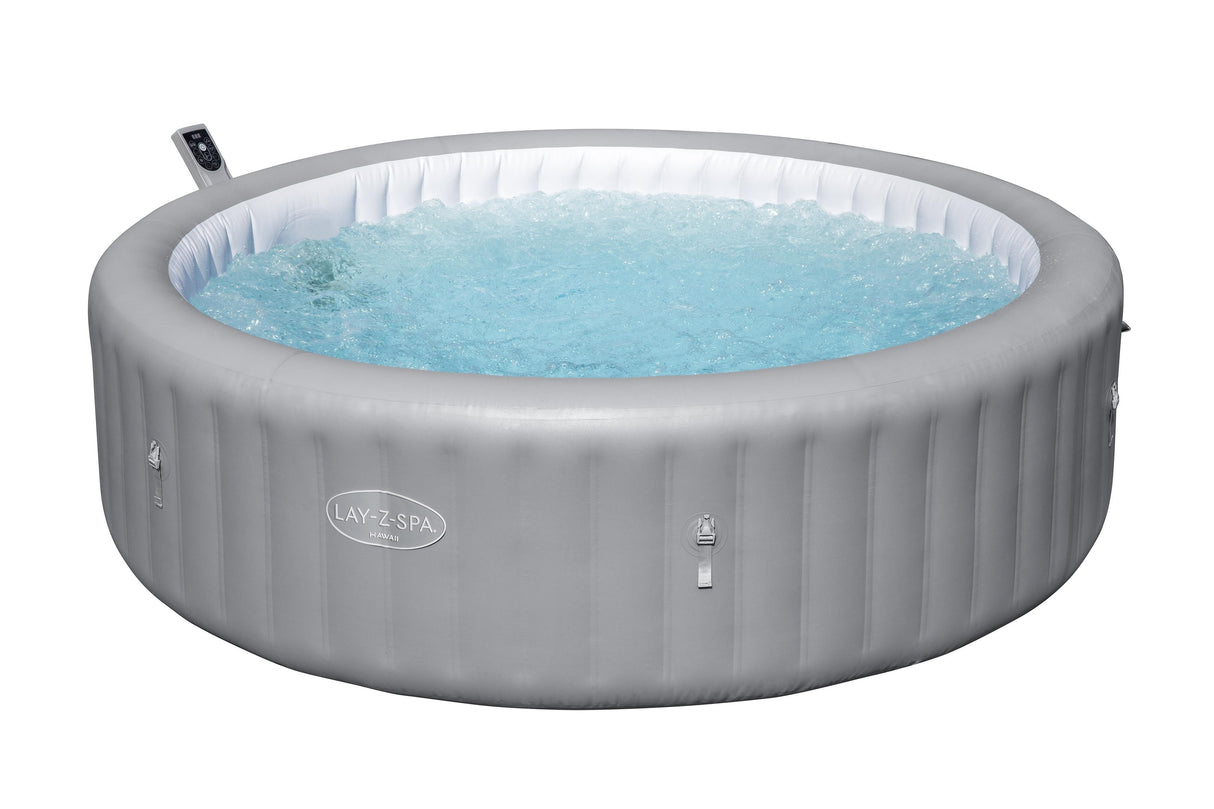 Spa gonflable BESTWAY - Lay-Z-Spa Hawaii - 236 x 71 cm - 4 a 8 places - Rond (Livré avec couverture, cartouche et diffuseur)