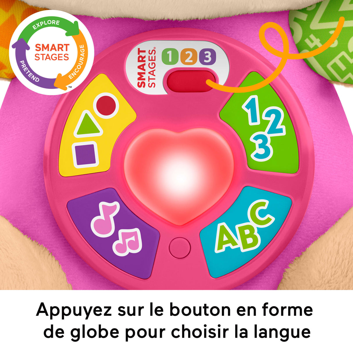 Fisher-Price-Rires Et Éveil-Sis Éveil Progressif-Peluche Musicale JFD31