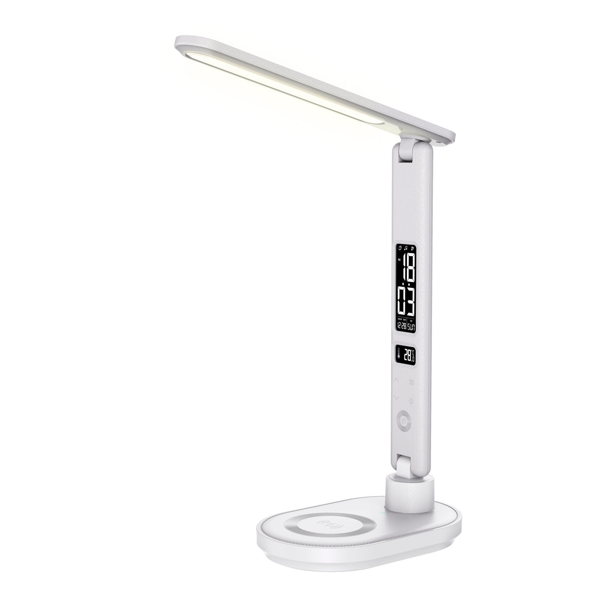 Lampe de bureau avec la charge induction 10W, fonction réveil, affichage de l'he