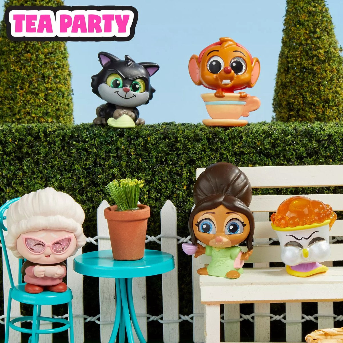 Doorables Coffret 4 mini-figurines DISNEY, Let's Party Multi Peek, Modele aléatoire a collectionner, Des 5 ans