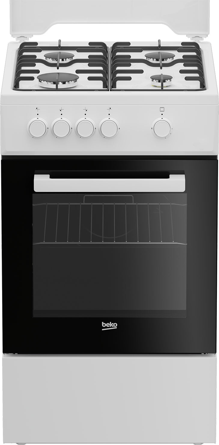 Cuisiniere a gaz - Beko - FSG522DWC - 4 foyers - 50 cm