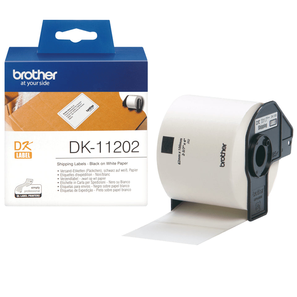 Etiquettes d'expédition Brother P-TOUCH DK-11202 - 62x100mm - 300 étiquettes