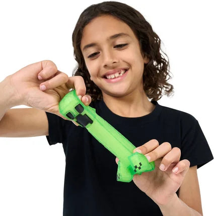 Figurine extensible - GOO JIT ZU - Minecraft Creeper - 11 cm - Texture élastique - Extensible 3x