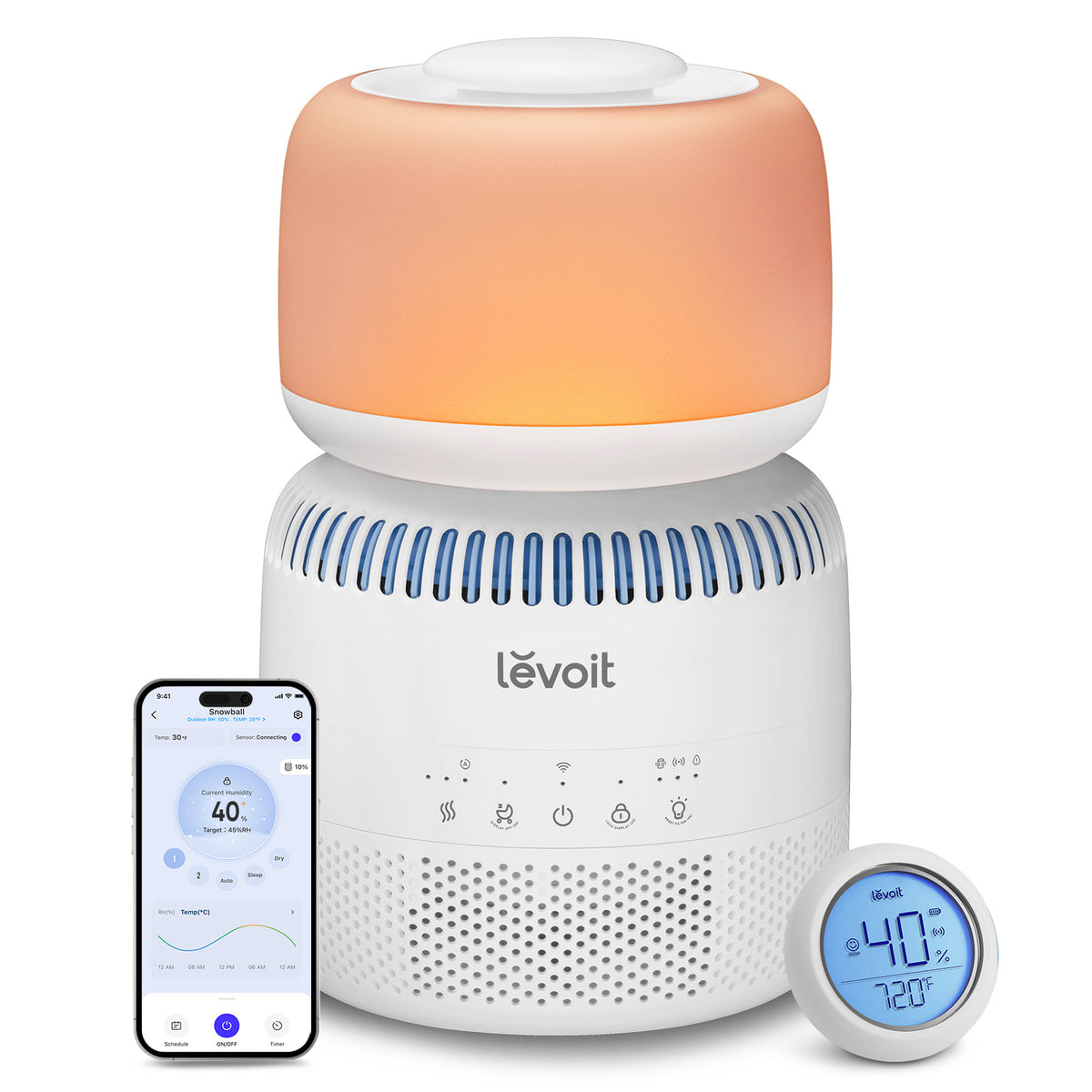 Humidificateur d'air - Levoit - Baby - Capacité 3,8 L - Autonomie jusqu'a 30 h - Surface idéale 20 m˛