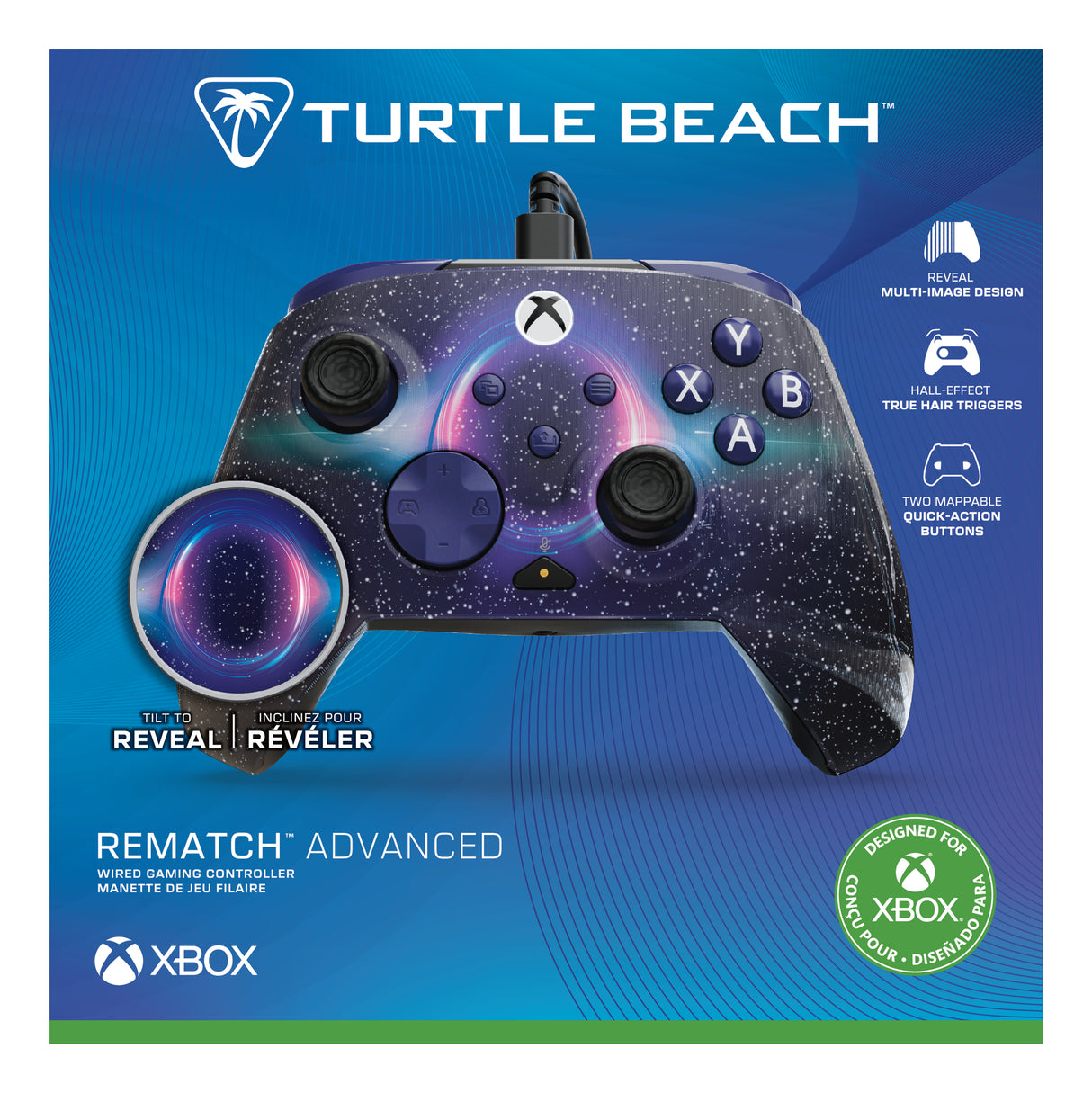 Manette de jeu - Xbox - Rematch Advanced - Filaire - Dark Cosmos - Compatible PC - Turtle Beach