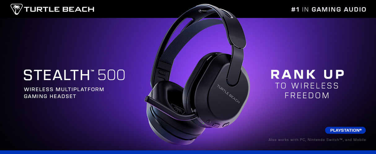 Casque de gaming sans fil - TURTLE BEACH - Stealth™ 500 PS - Noir