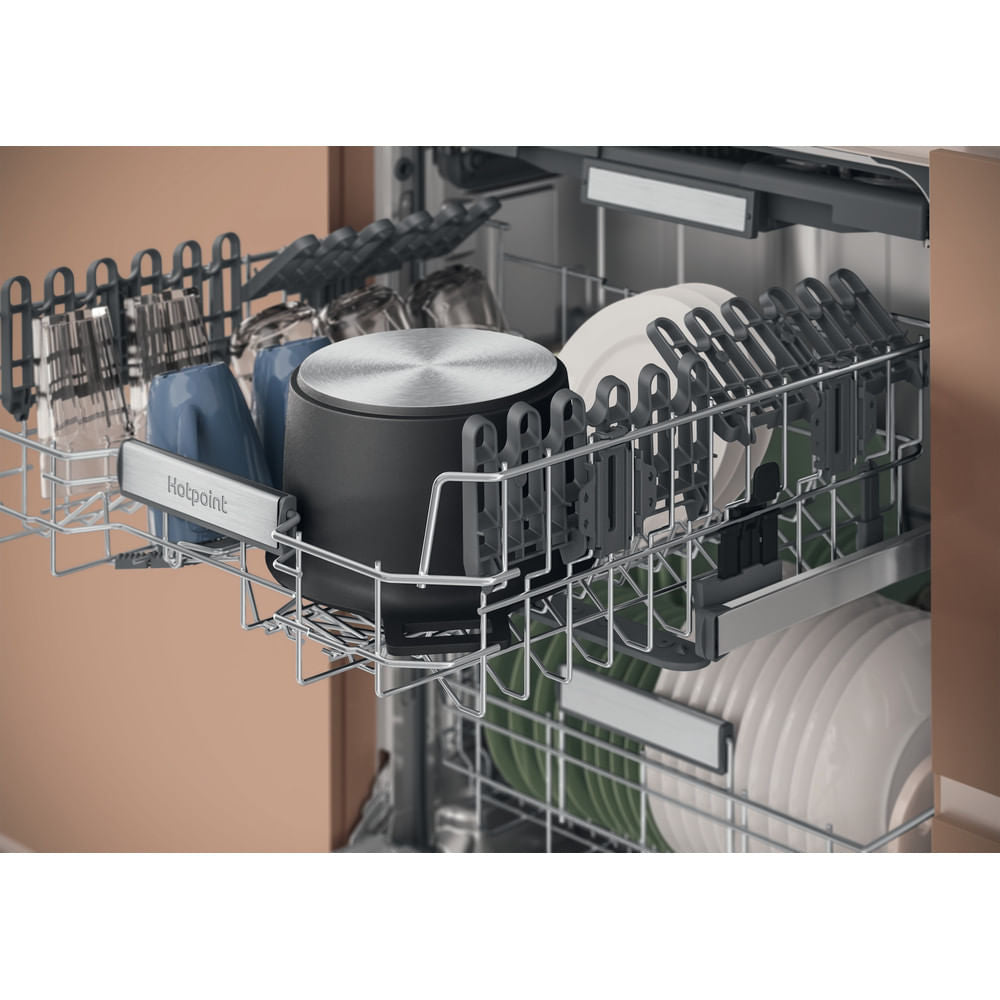 Lave-vaisselle tout encastrable HOTPOINT H7IHP40L - 15 couverts - 40 dB - Classe C - Maxi Space - tiroir a couverts