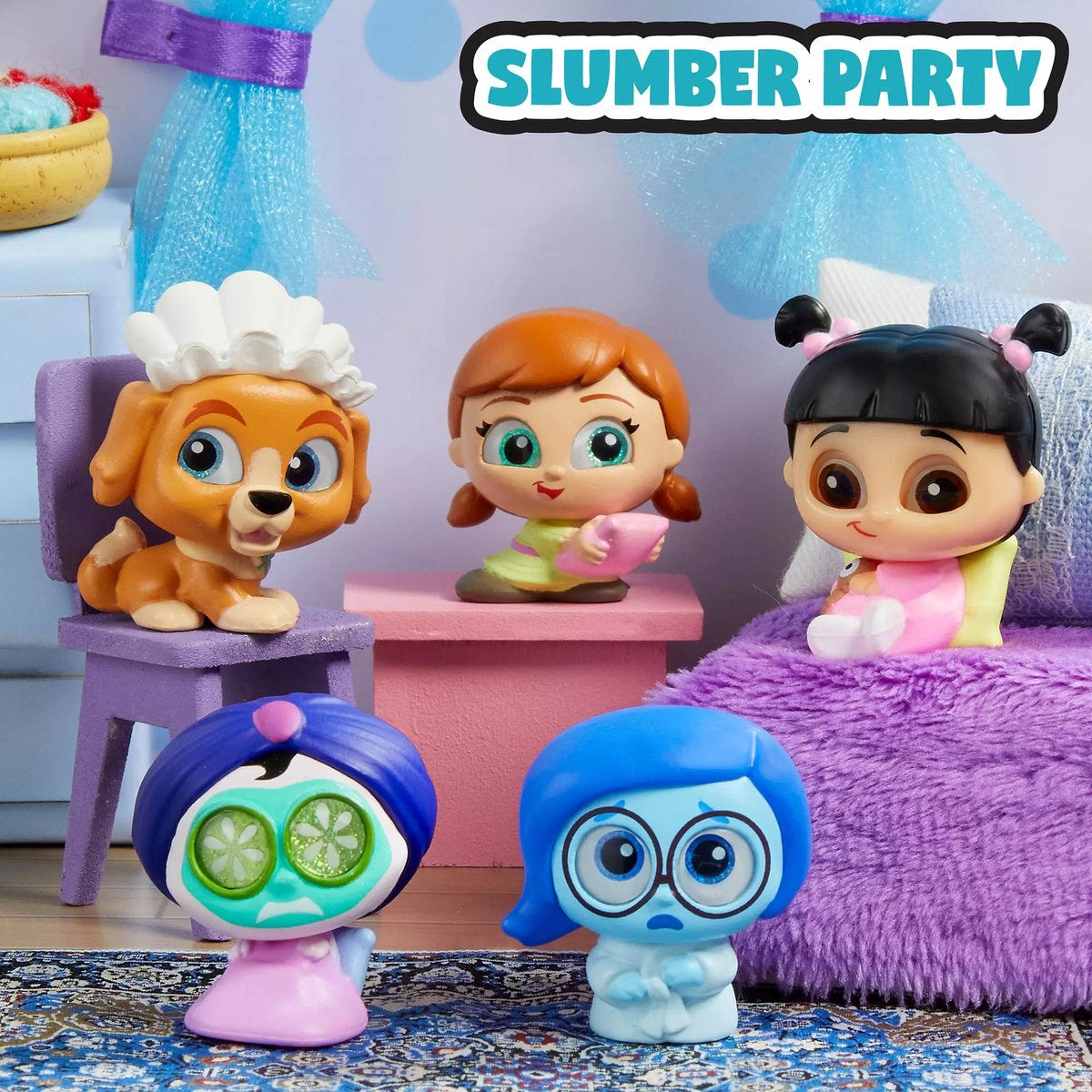 Doorables Coffret 4 mini-figurines DISNEY, Let's Party Multi Peek, Modele aléatoire a collectionner, Des 5 ans