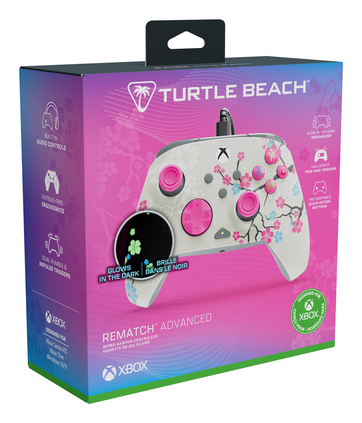 Manette de jeu - Xbox - Rematch Advanced - Filaire - Cherry Blossom - Compatible PC - Turtle Beach