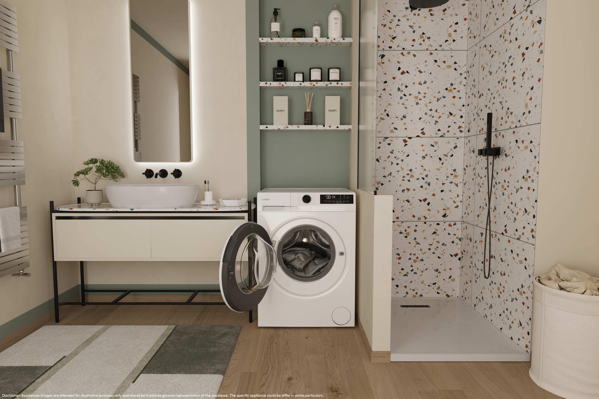 Lave-linge hublot CANDY GD 4108-S ProWash 300 - 10 kg - Induction - Vapeur - 1400 trs/min - Classe A -20% - Blanc