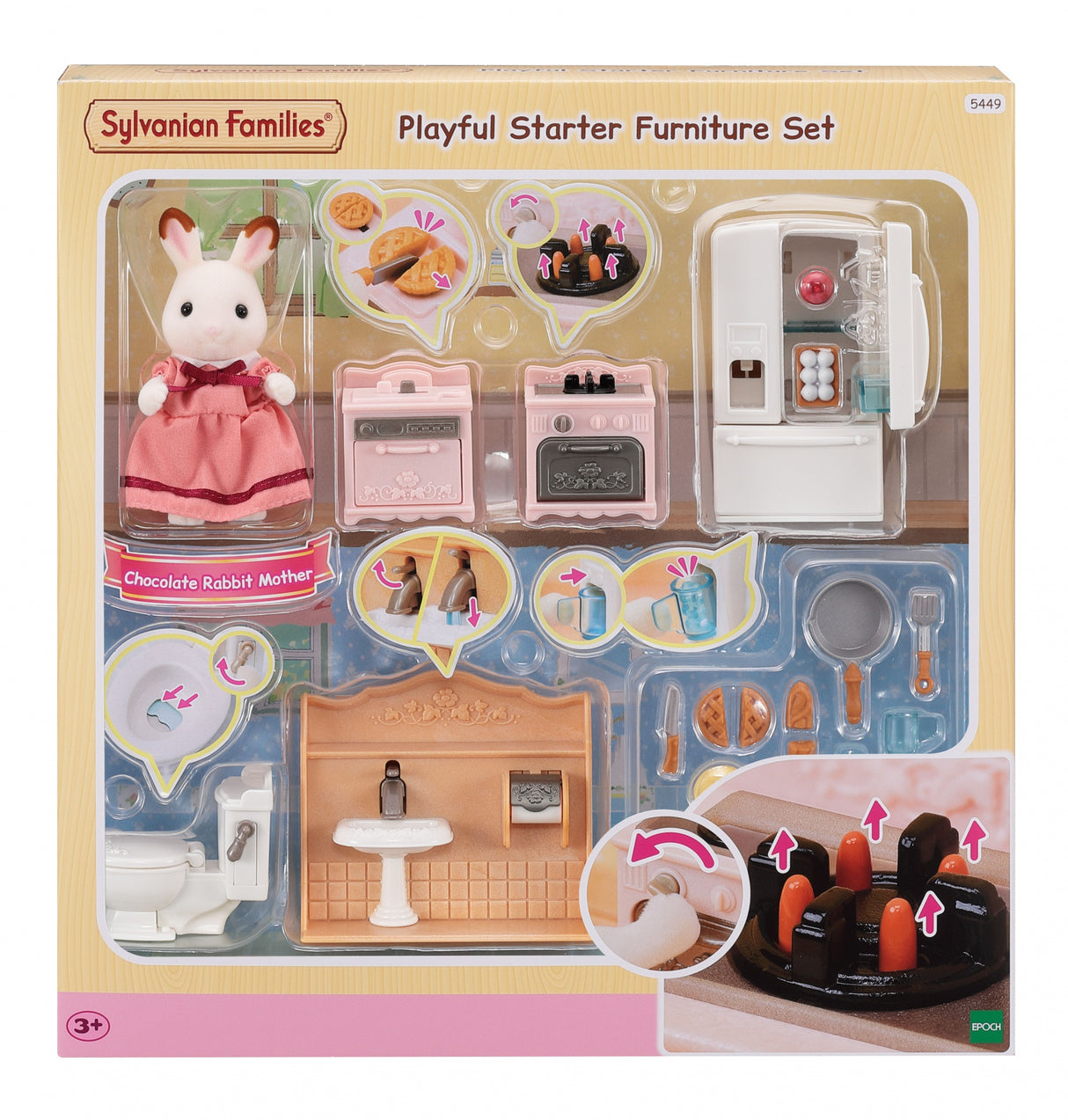 Le set d'ameublement cosy cottage et maman - Sylvanian Families - 5449