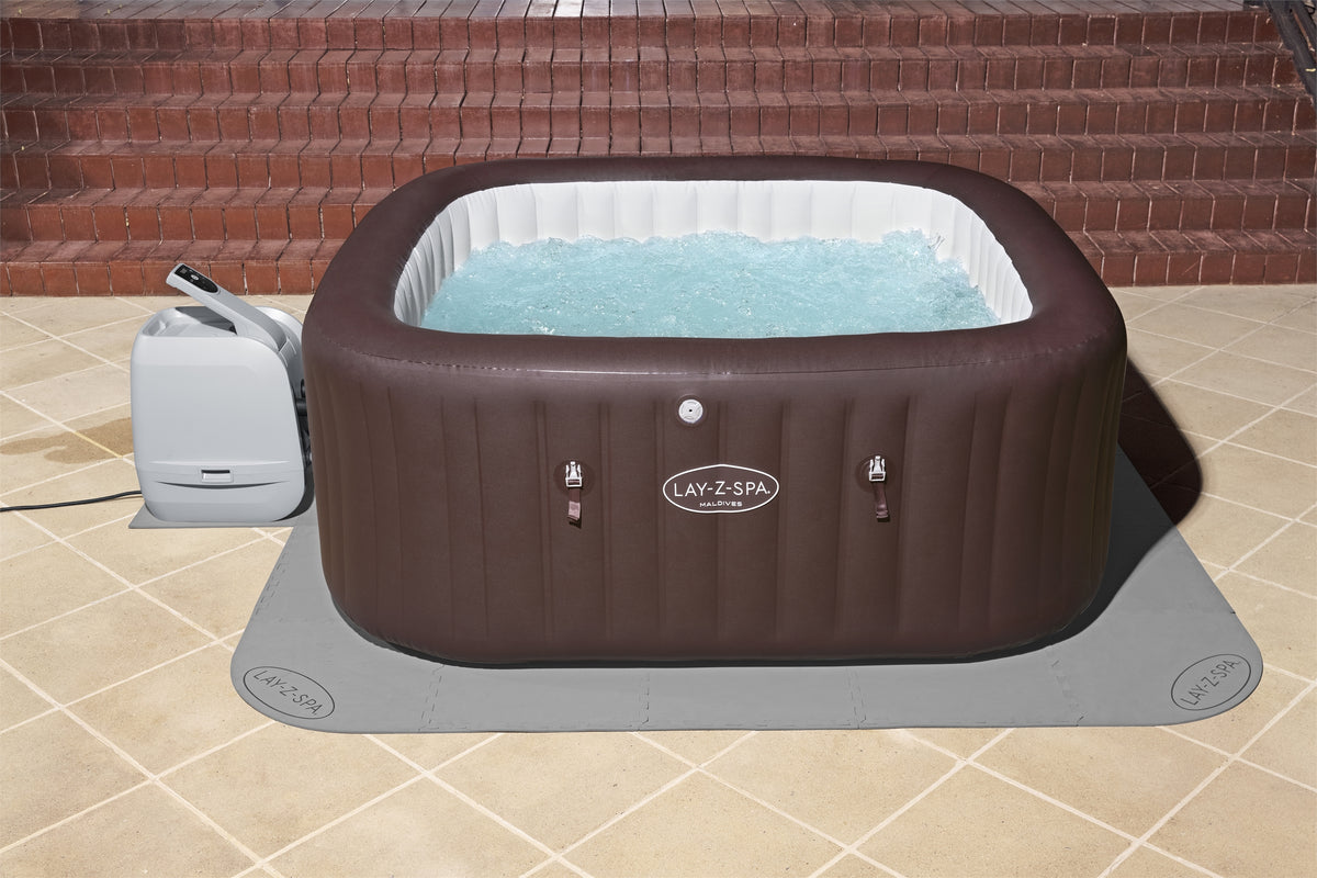 BESTWAY - Tapis de sol pour spa carré ou rond Lay-Z-Spa 196 x 196 cm