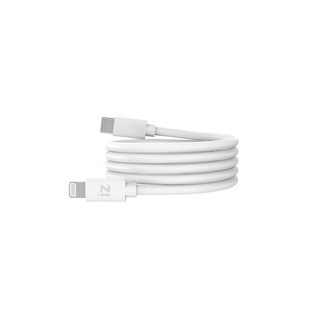 C ble IZZY USB-C / Lightning 1m - 27W - blanc