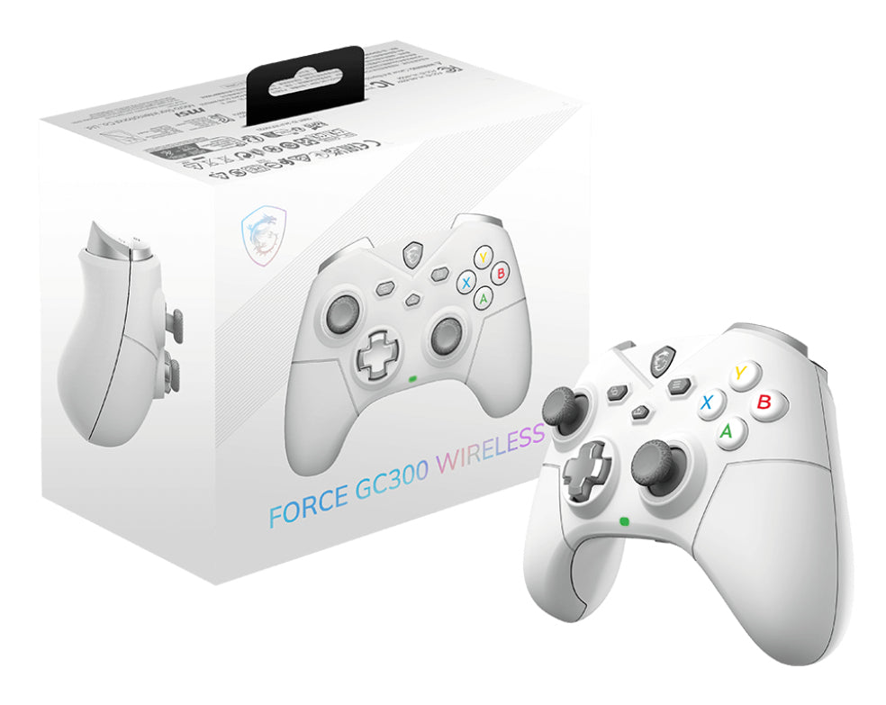 Manette de jeu - PC - FORCE GC300 - Sans fil - Blanc - MSI