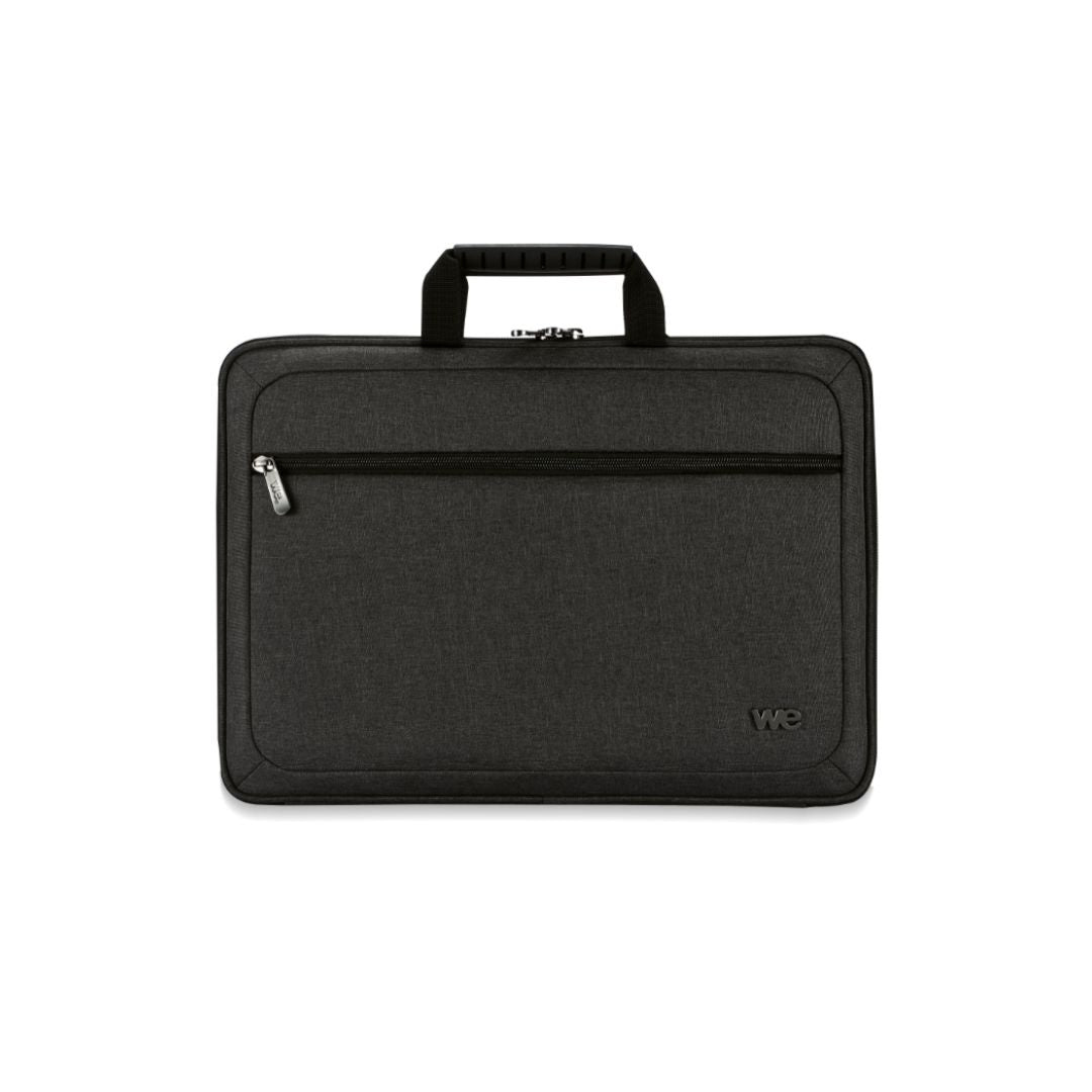 SACOCHE WE 15.6'', dos semi-rigide, polyester + EVA , gris foncé 410x45x285