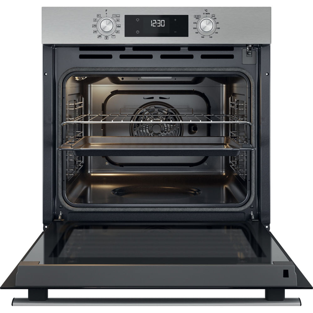Four encastrable - Pyrolyse + Hydrolyse - Multifonction Chaleur pulsée - WHIRLPOOL - OMR58RU0SX - Inox - Porte froide