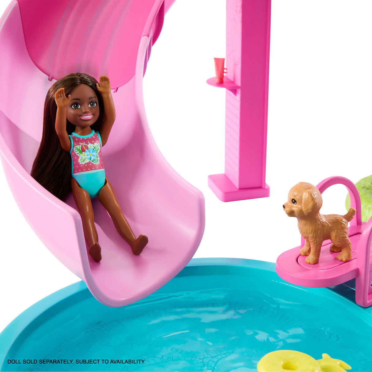 Barbie - Coffret Piscine de Reve - Toboggan et jacuzzi - Plus de 20 accessoires - Barbie - JFP01