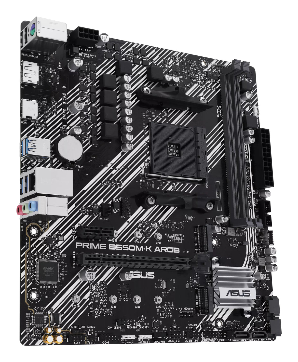 Carte mčre - ASUS - PRIME B550M-K ARGB - AMD B550 - Emplacement AM4 micro ATX