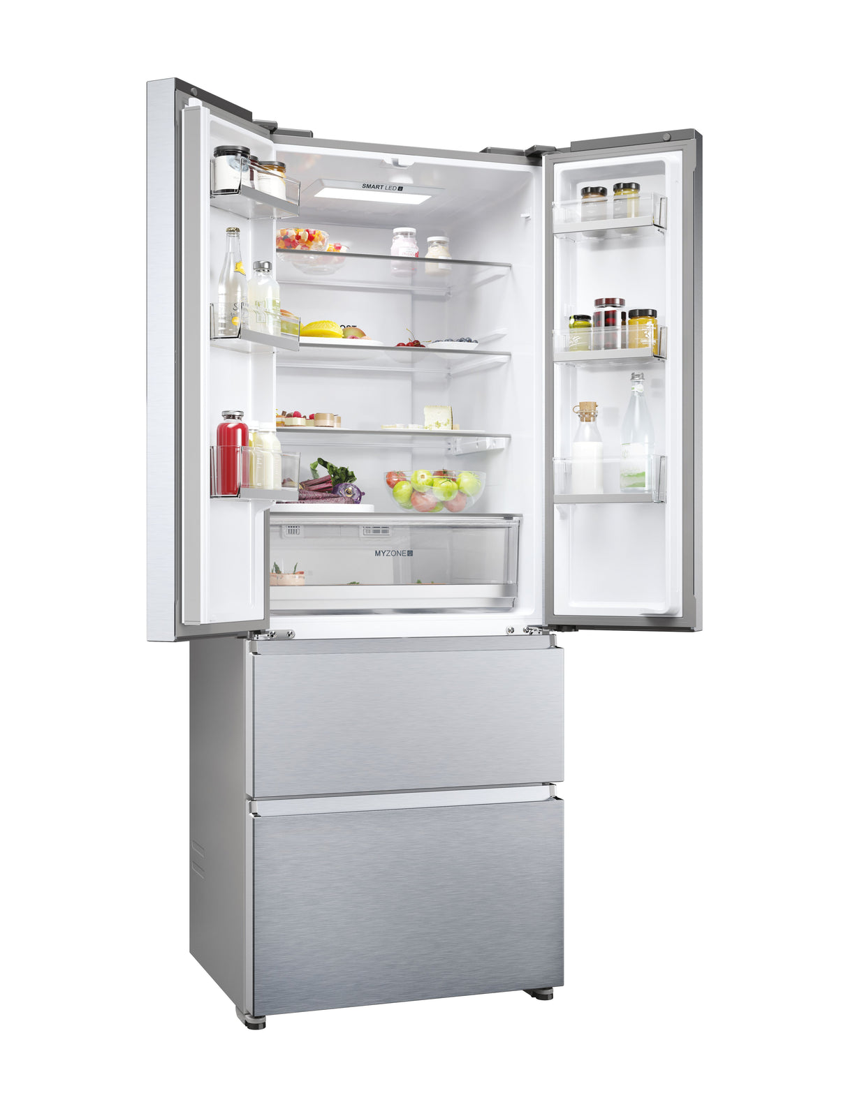 Réfrigérateur Multi-Portes - HAIER - HFR5719ENMG - 446L - No Frost - 4 Portes - Silver