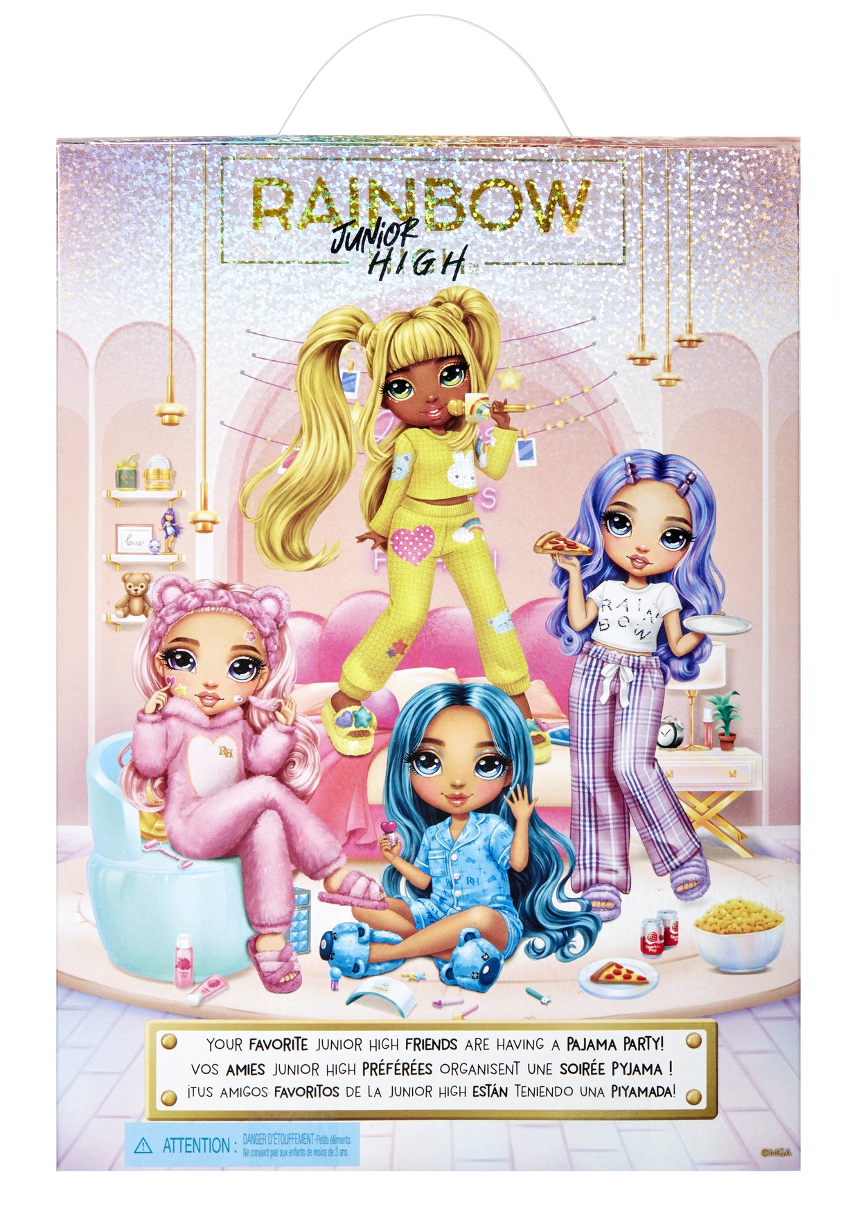 Junior High Pyjama Party - Poupée mannequin articulée 22 cm - Skyler (Bleue) - Nombreux accessoires - a partir de 4 ans