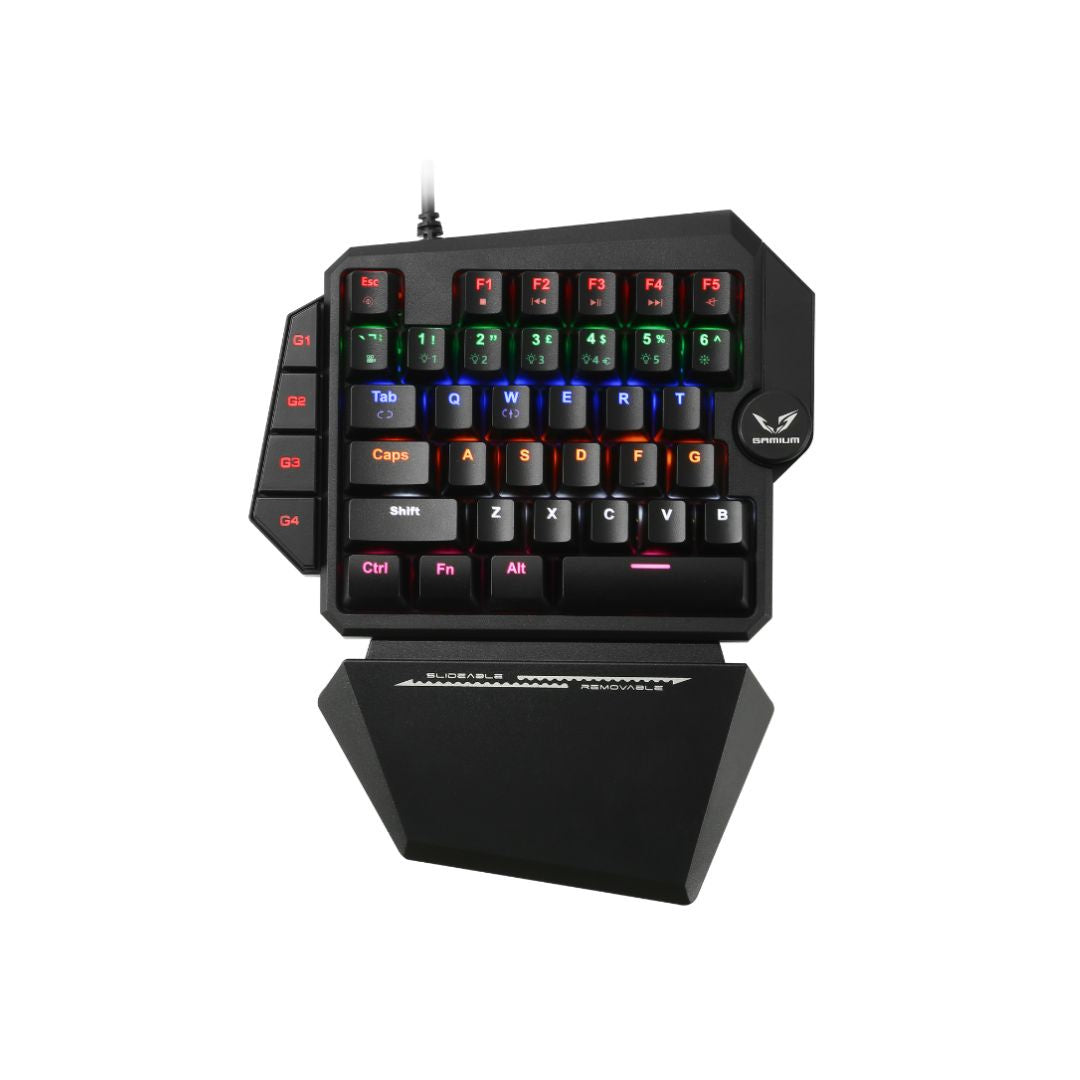 WE Gamium - Clavier Gamer Filaire Mécanique Format 1 Main - 35 touches - 4 touch