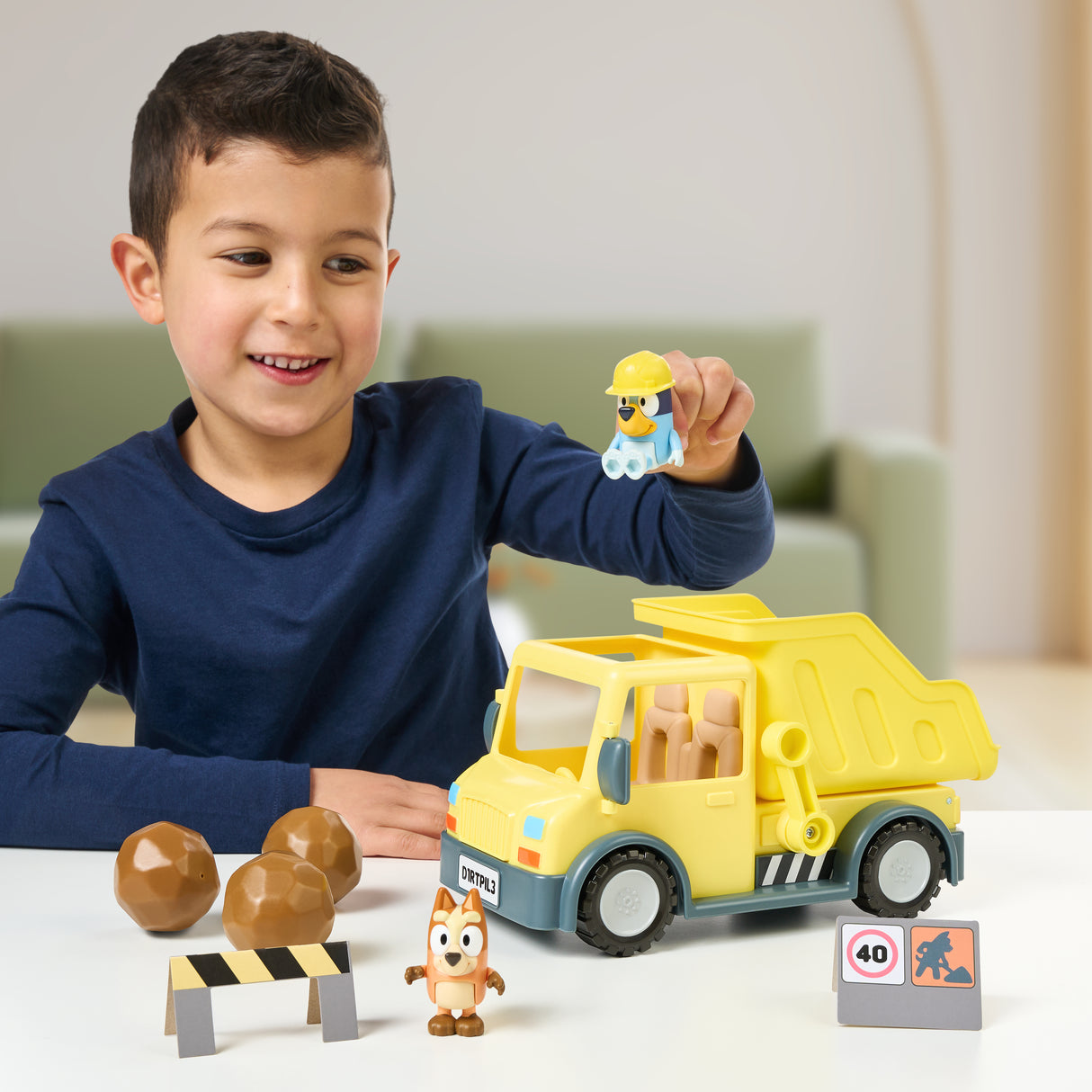 Camion benne - BLUEY - Bluey et Bingo - Figurines incluses - Accessoires personnalisables