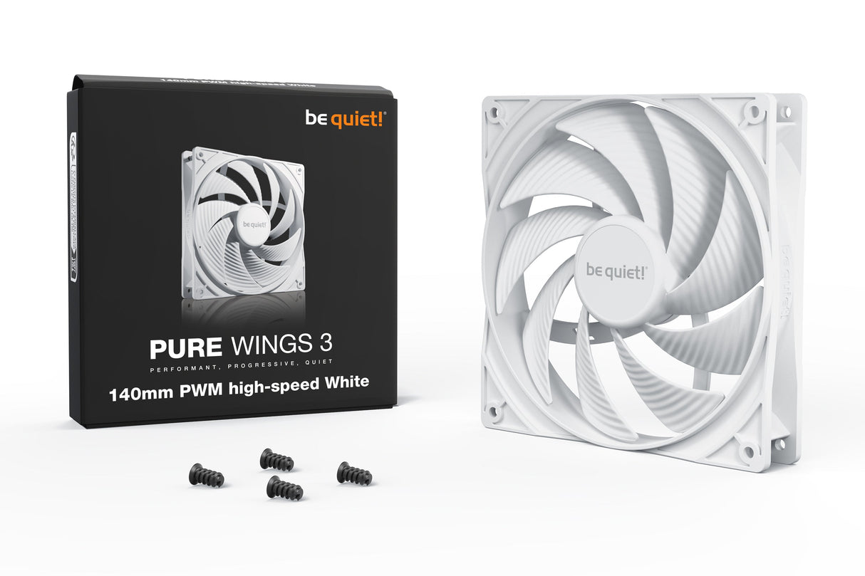 Ventilateur de boitier be quiet! Pure Wings 3 Haute Vitesse PWM 14cm (Blanc)