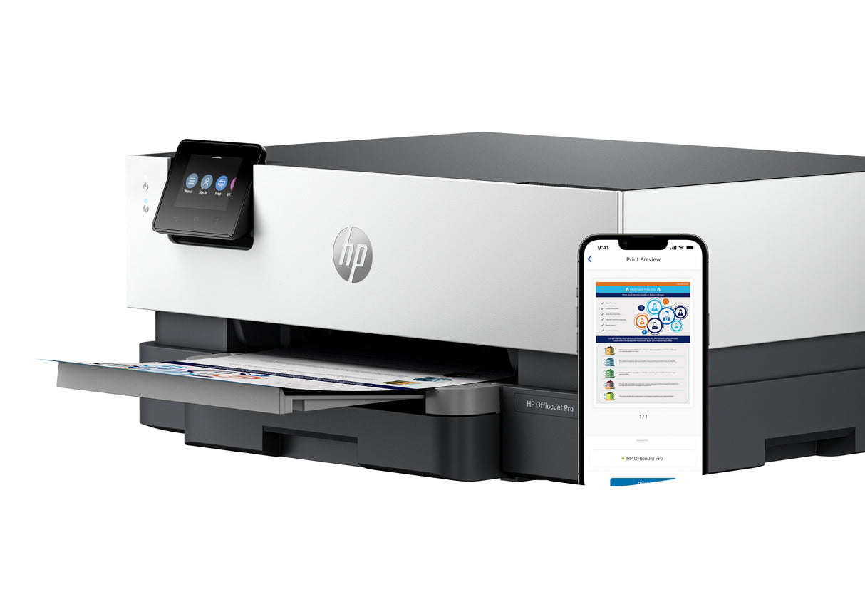 Imprimante Monofonction HP OfficeJet Pro 9110B (Noir/Blanc)