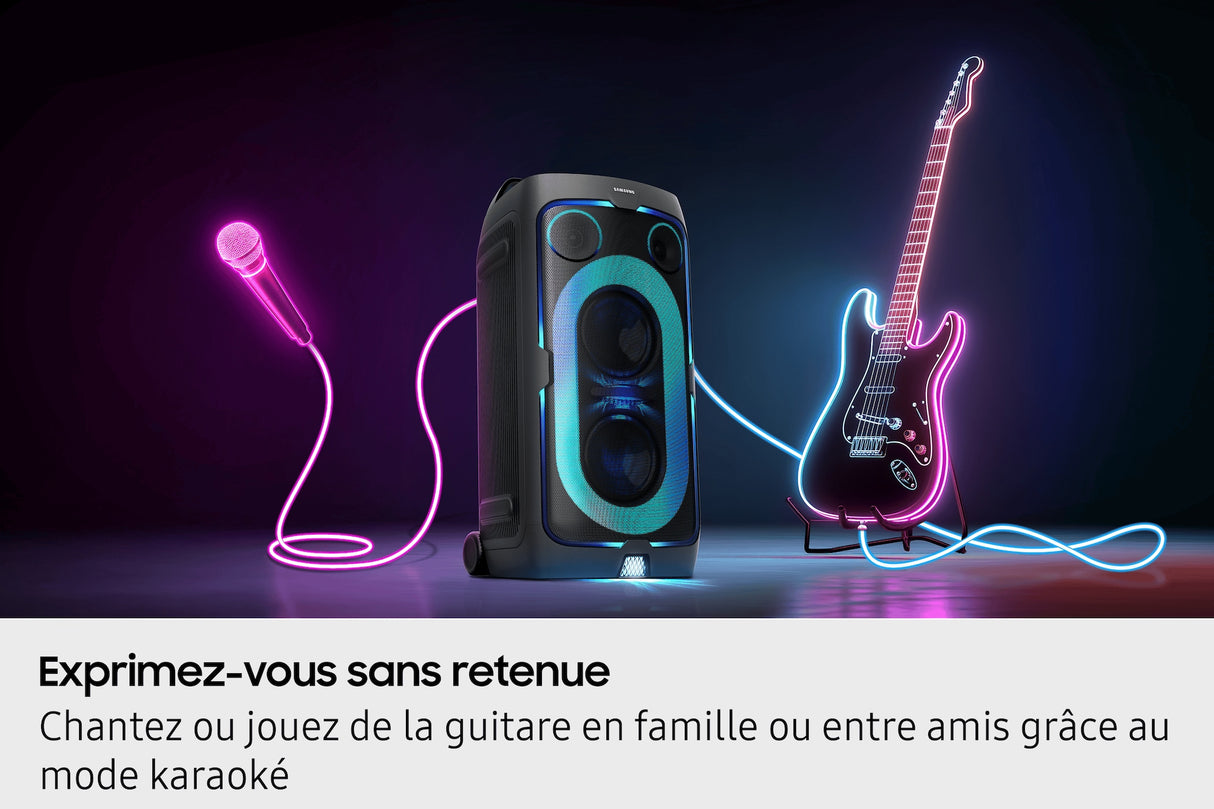 Enceinte - SAMSUNG - MX ST50F/XE - 240 W - Effets lumineux - Bluetooth - Batterie 18h - Roues intégrées - Noir