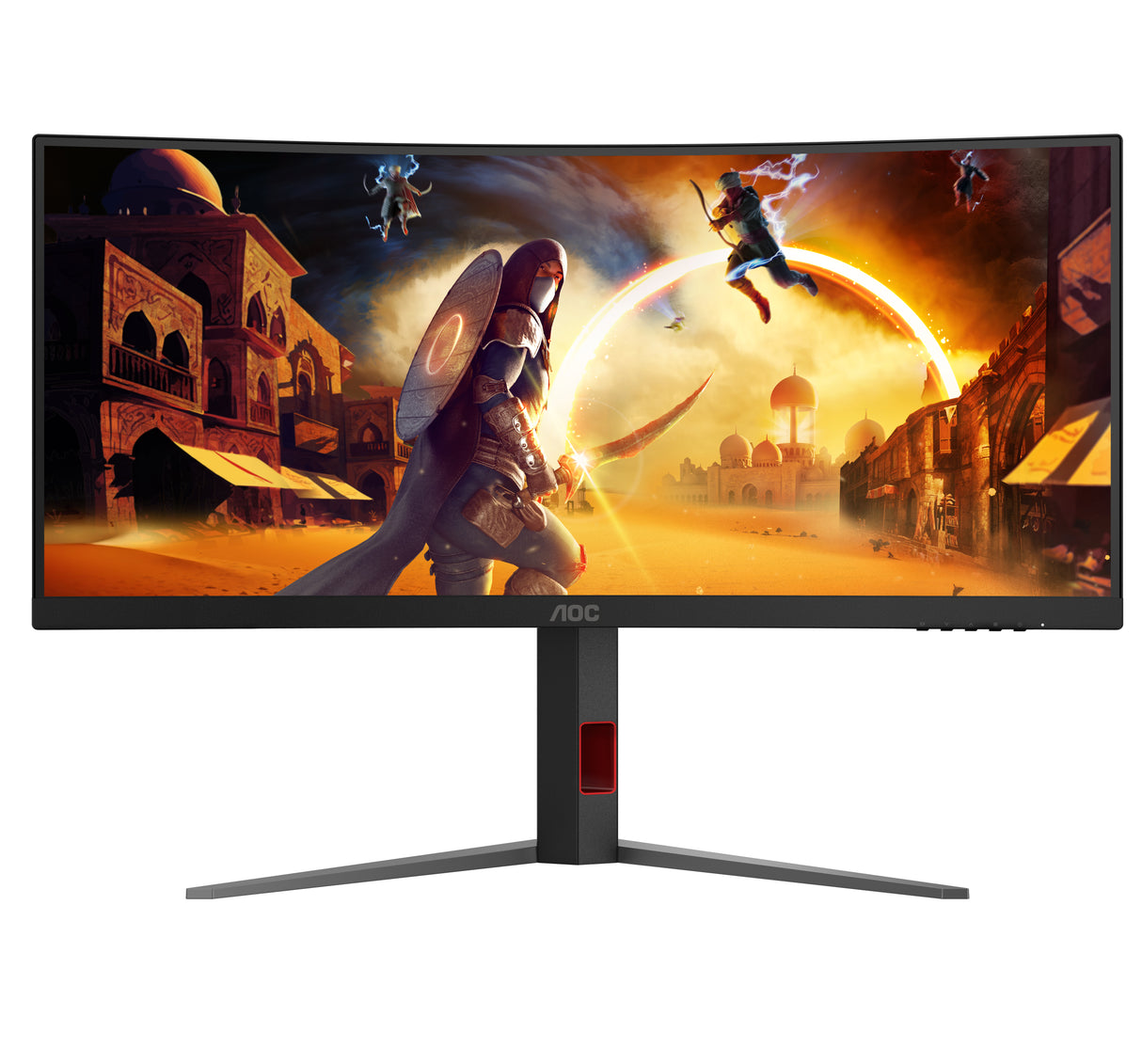 Ecran PC Gamer incurvé - AOC - 34'' - WQHD - 180Hz - Dalle Fast VA - 0,5ms - Réglable en hauteur - CU34G4