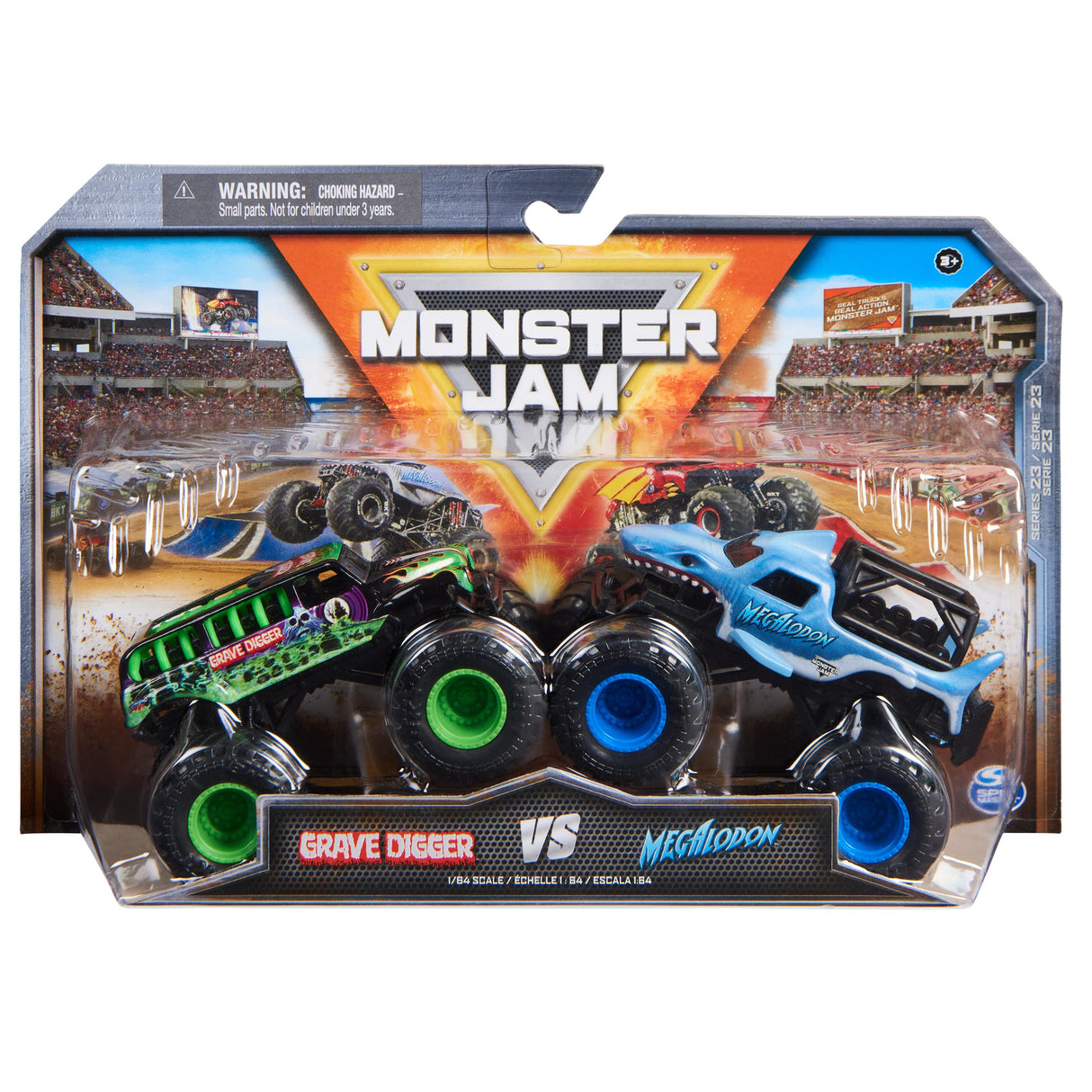 Véhicule die-cast - Spin Master - Monster Jam - 1:64 - Pack de 2 - Mixte - 3 ans et plus