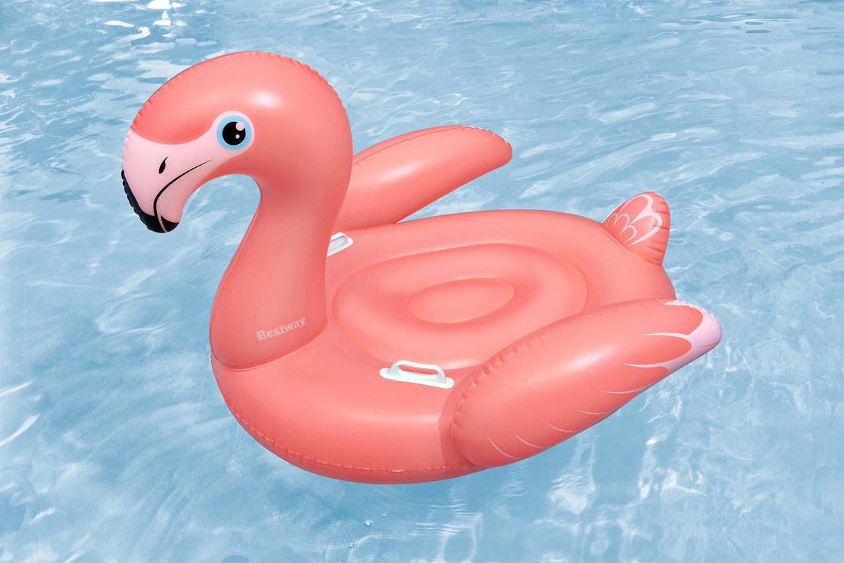 Bouée a chevaucher - Bestway - Flamant rose - 168 x 120 cm