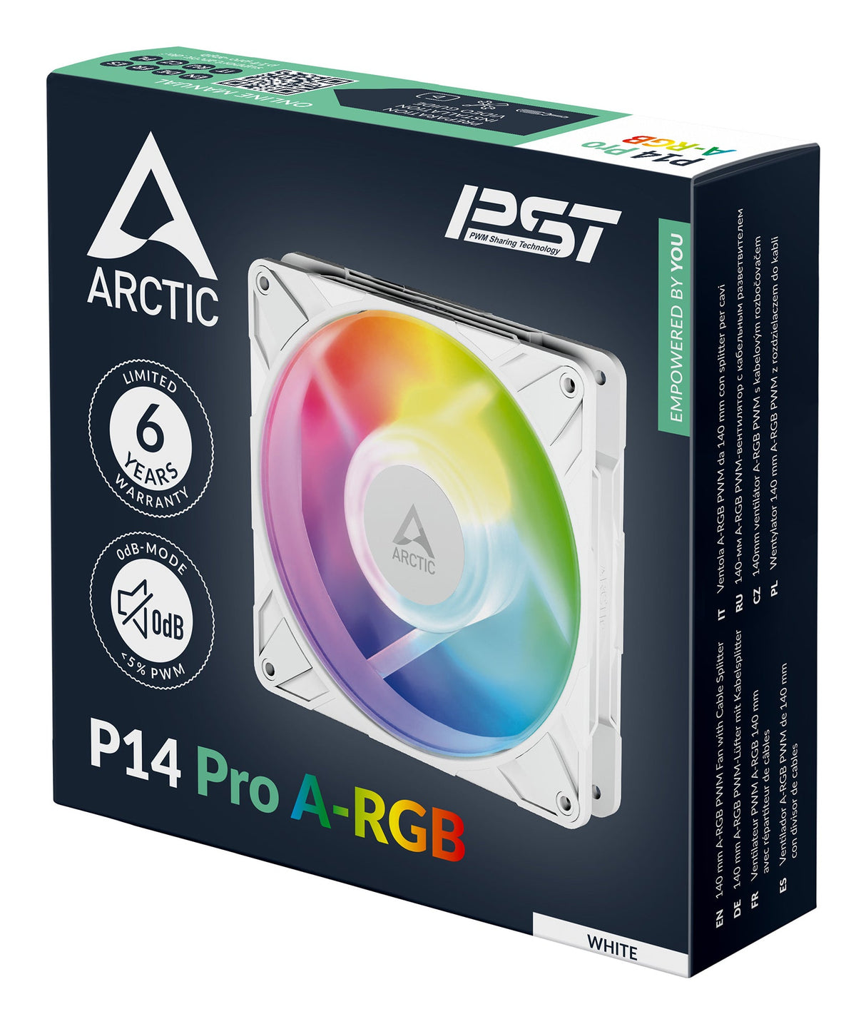 Ventilateur de boitier Arctic P14 Pro RGB - 14cm (Blanc)